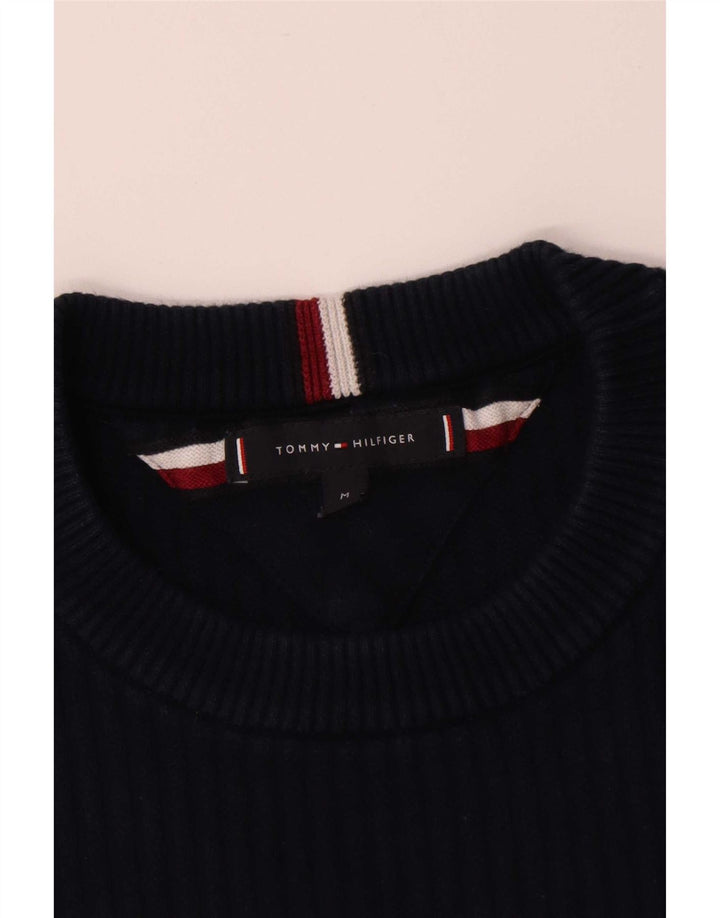 Πουλόβερ Tommy Hilfiger Ανδρικό πουλόβερ με λαιμόκοψη μεσαίου μπλε χρώματος