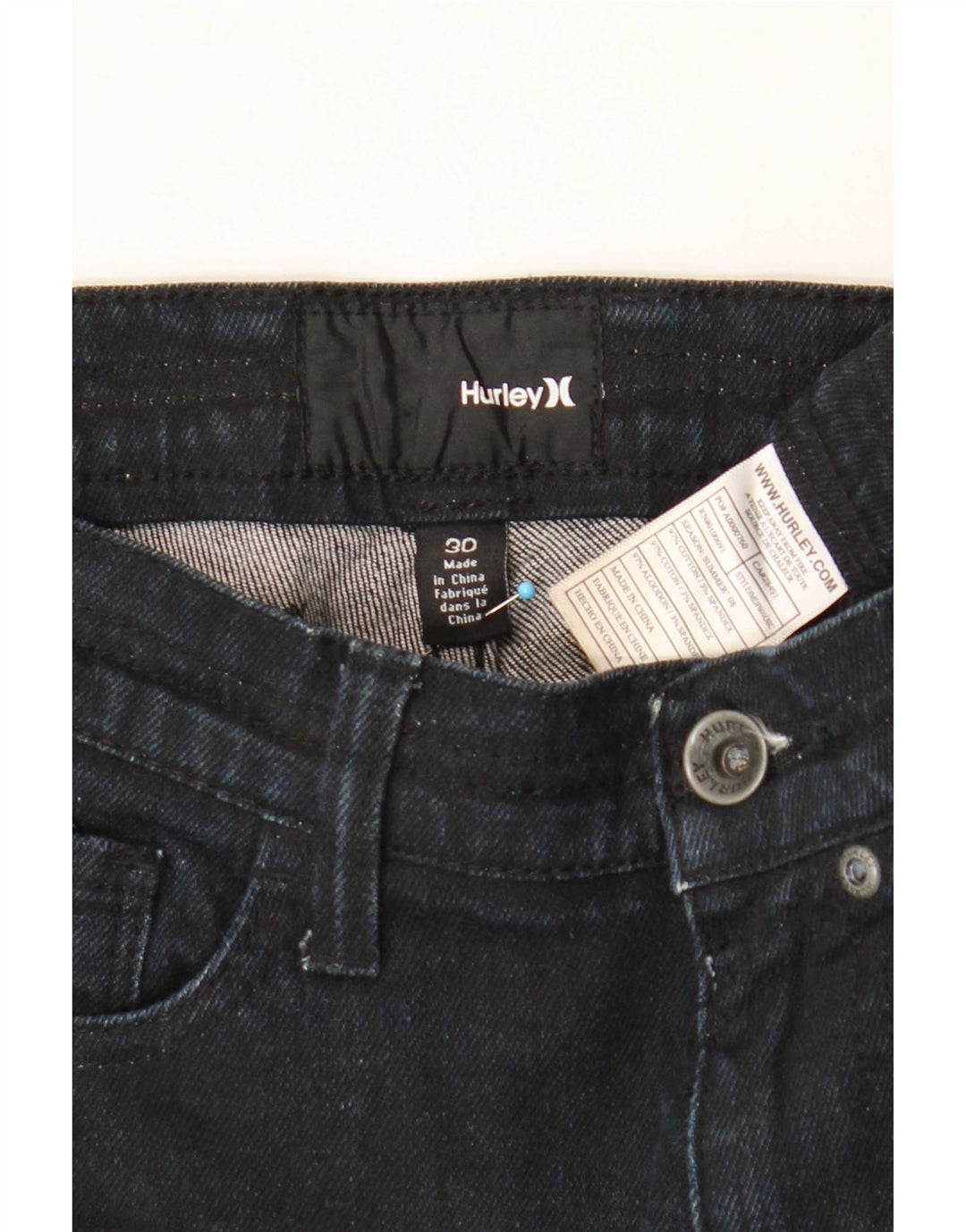 Hurley Γυναικείο Slim Jeans W30 L29 Navy Blue Cotton