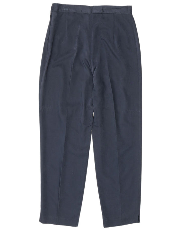 Vintage γυναικείο κωνικό cropped παντελόνι IT 42 Medium W26 L25 Navy Blue