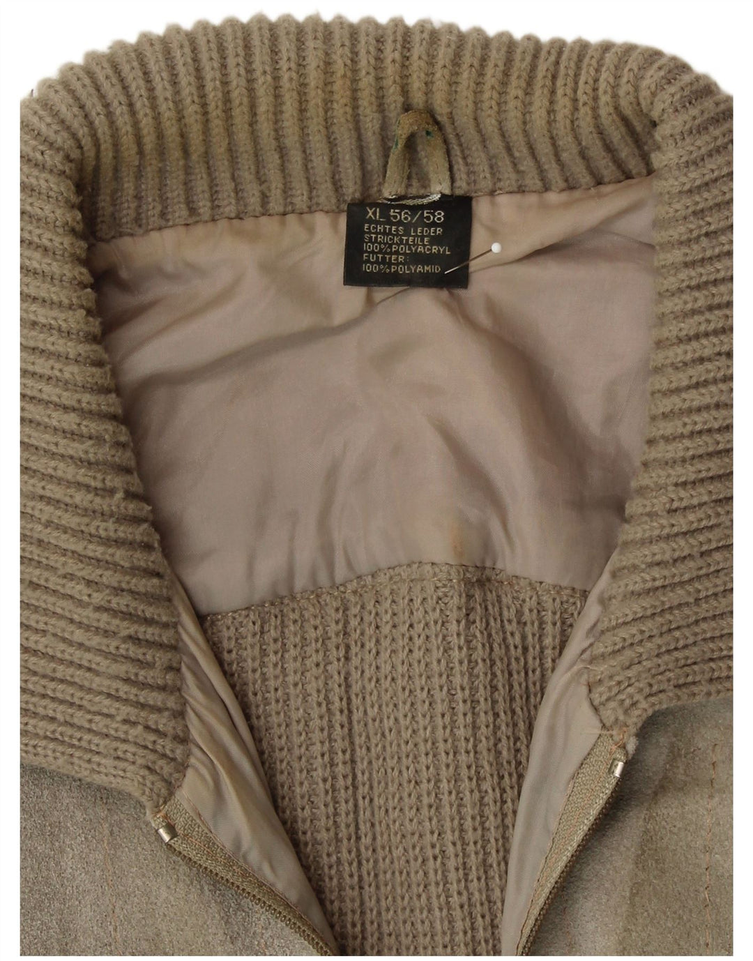 Ανδρικό Suede Jacket VINTAGE IT 56/48 XL Beige Leather