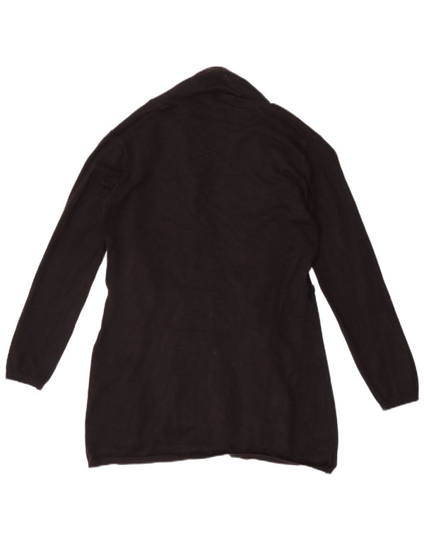 Zara Γυναικεία ανοιχτή ζακέτα UK 12 μεσαία μαύρη βισκόζη