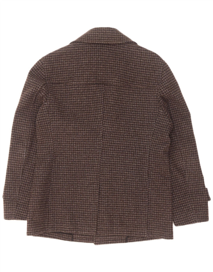 Vintage Ανδρικό παλτό μπιζελιού IT 54 XL Γκρι μαλλί Houndstooth