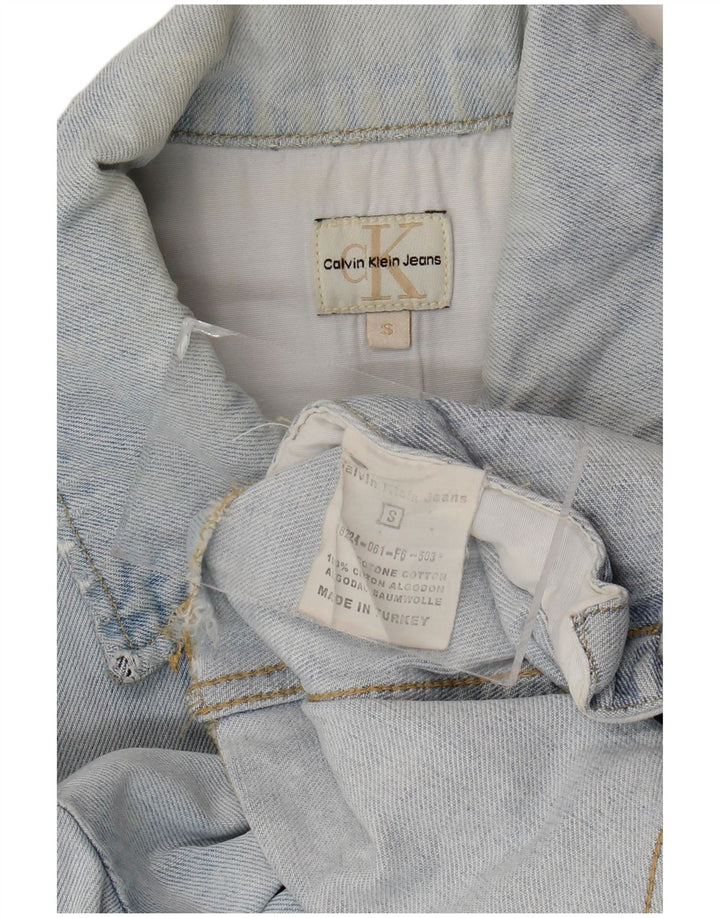 Calvin Klein Jeans Γυναικείο Τζιν Μπουφάν UK 10 Small Blue Cotton