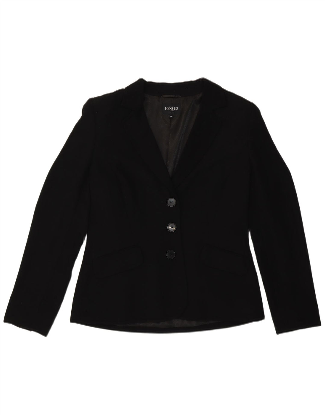 Hobbs Γυναικείο μπουφάν blazer UK 14 μεγάλου μαύρου πολυεστέρα