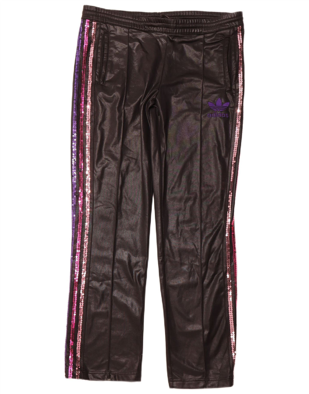 Γυναικεία αθλητική φόρμα ADIDAS Παντελόνι UK 18 XL Μαύρο Πολυεστέρας