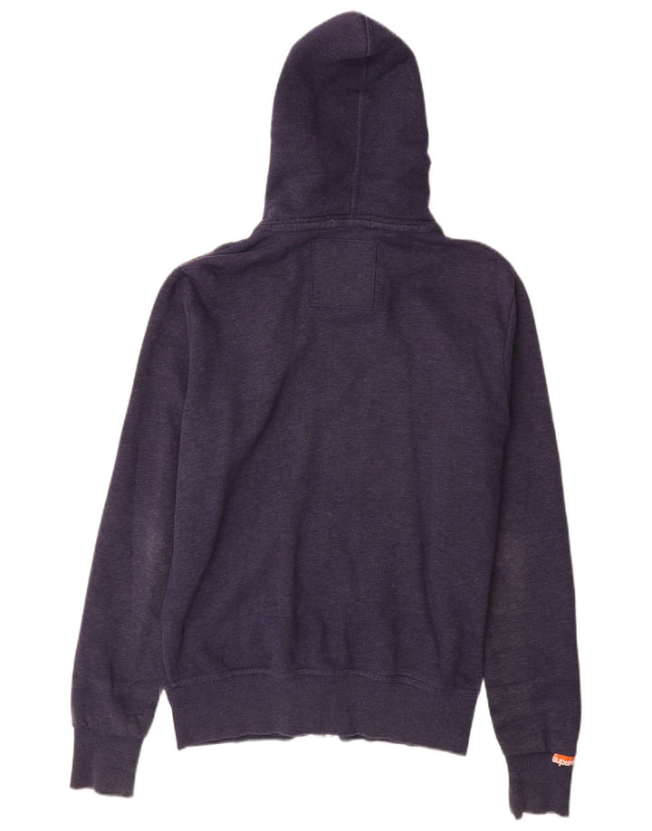 Ανδρικό πουλόβερ με κουκούλα με φερμουάρ Superdry Βαμβακερό μεσαίο ναυτικό