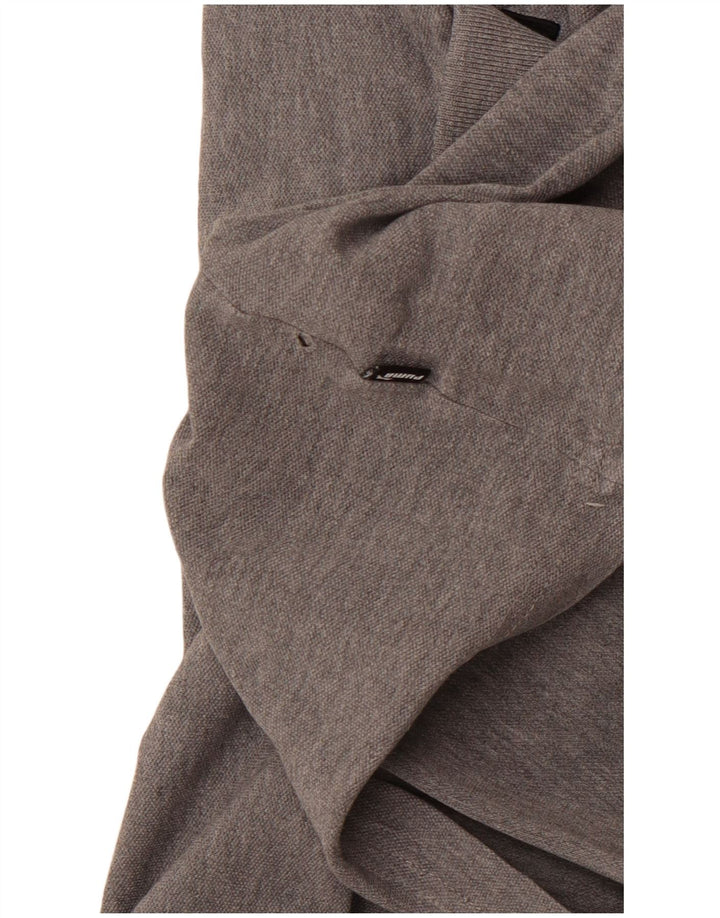 Ανδρικό μπλουζάκι πόλο PUMA, μεσαίο γκρι βαμβακερό