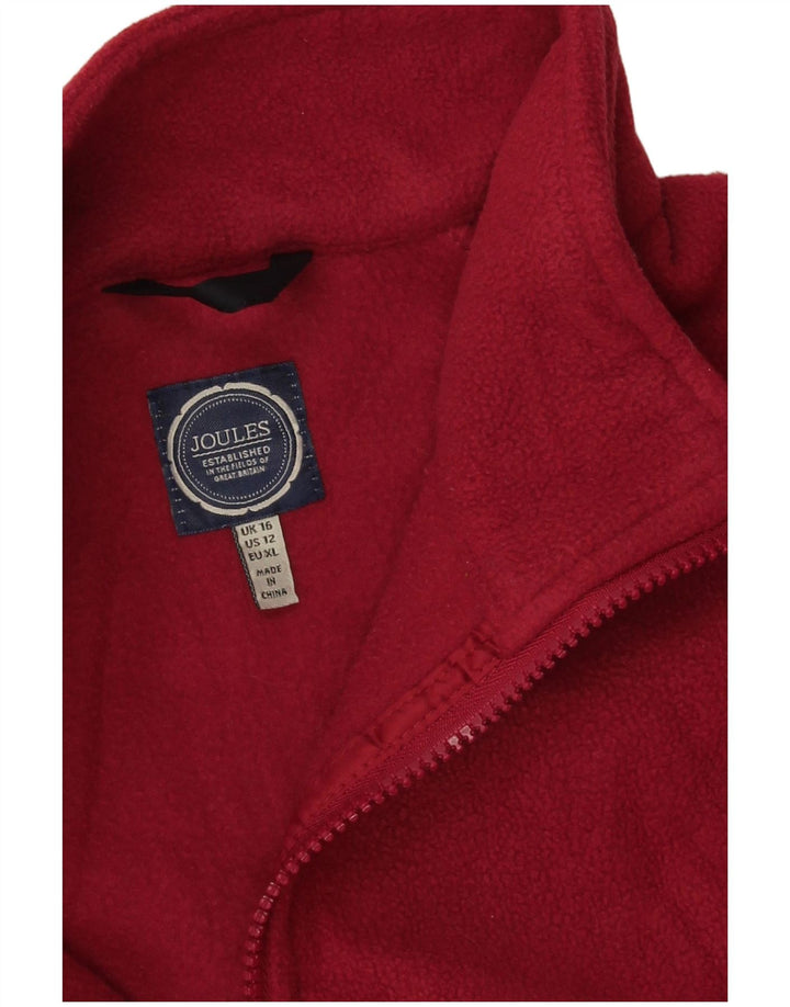 Joules γυναικείο μπουφάν φλις με επένδυση UK 16 μεγάλο ροζ πολυεστέρας