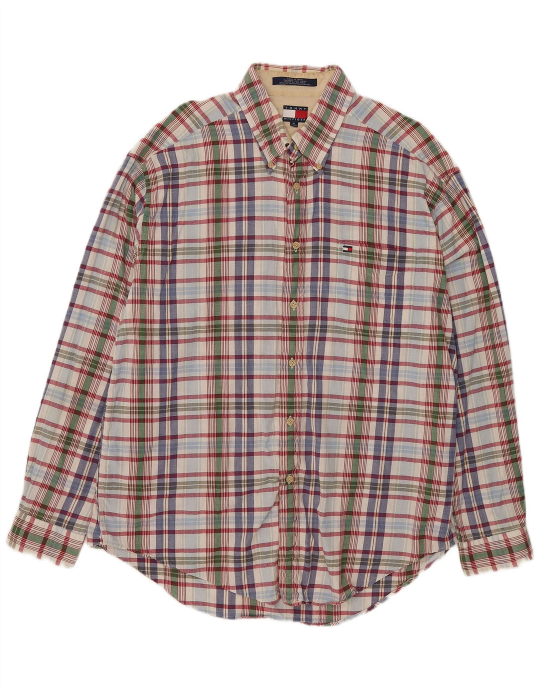 Ανδρικό πουκάμισο Tommy Hilfiger XL Πολύχρωμο βαμβακερό καρό