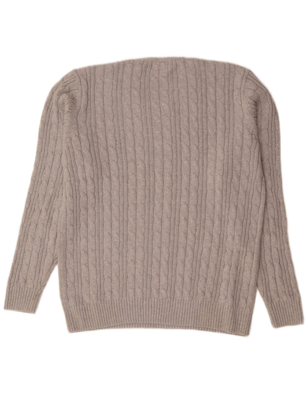 Marks & Spencer Mens Regular Fit Crew Neck Jumper Sweater Large Grey Cotton