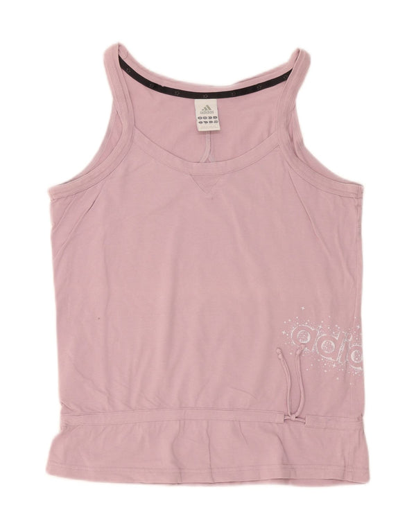 Γυναικείο γραφικό γιλέκο Adidas Top UK 18 XL Μωβ βαμβακερό