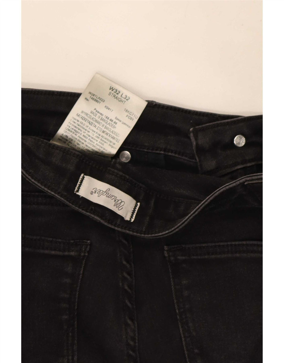 Γυναικείο ίσιο τζιν Wrangler W32 L32 μαύρο βαμβακερό