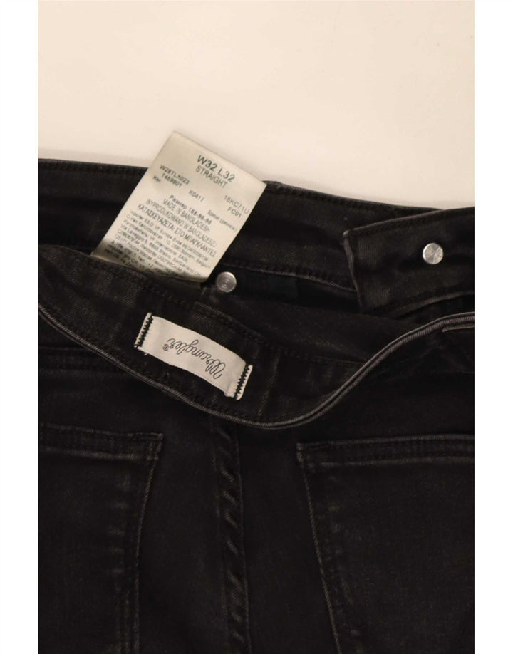 Γυναικείο ίσιο τζιν Wrangler W32 L32 μαύρο βαμβακερό