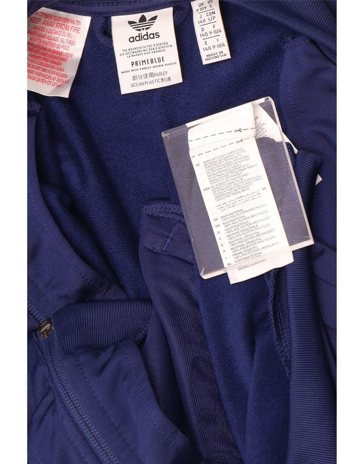 Top μπουφάν ADIDAS Girls Prime Blue Graphic αθλητική φόρμα 9-10 ετών Navy Blue