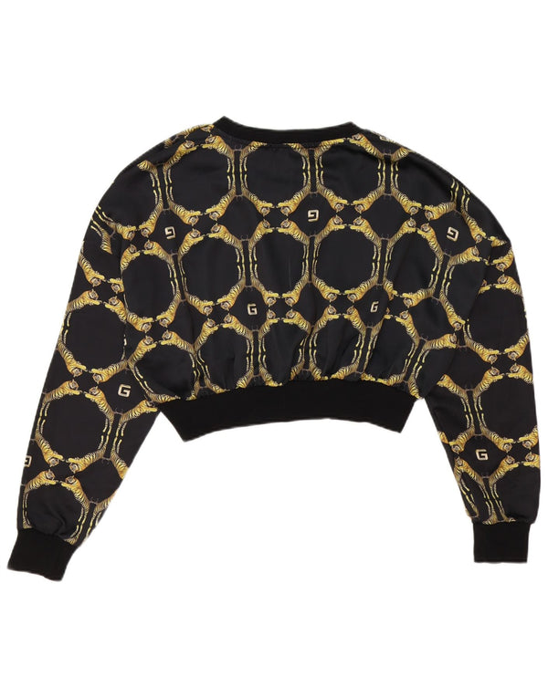 Γυναικεία φούτερ Gaelle Crop Jumper UK 10 Small Black Animal Print