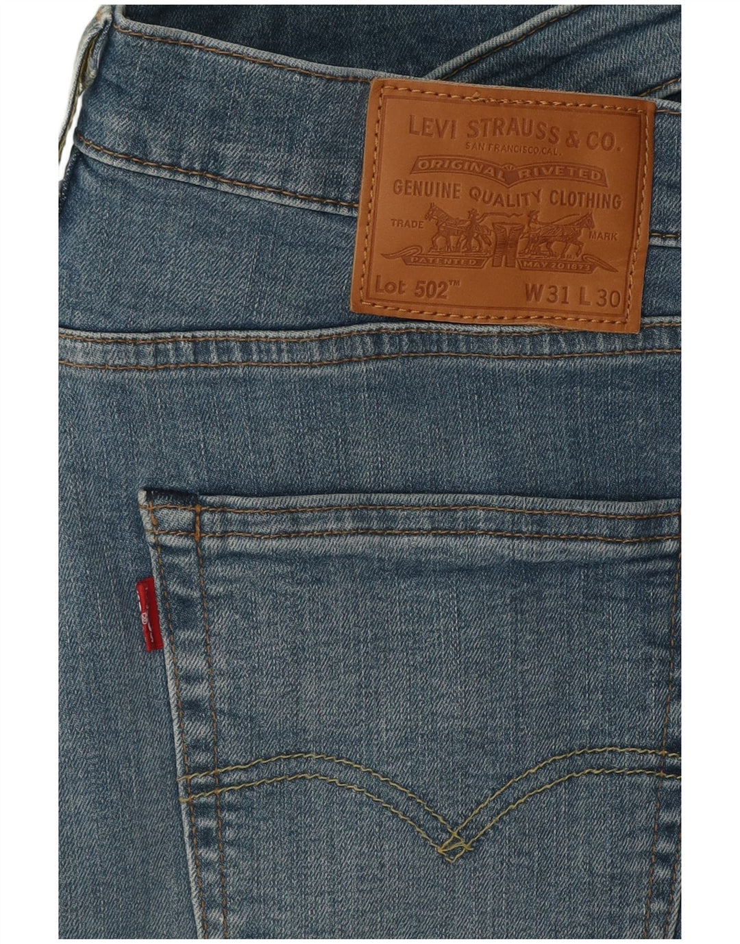 Levi's Mens 502 Tapered Jeans W31 L28 Blue Cotton