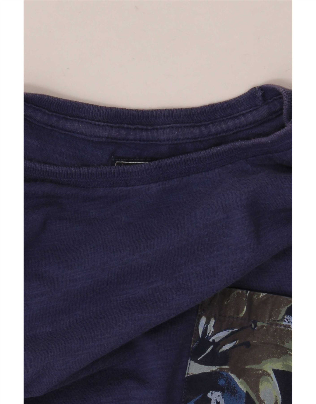 Ανδρικό T-Shirt Woolrich Top από μεσαίο μπλε βαμβακερό