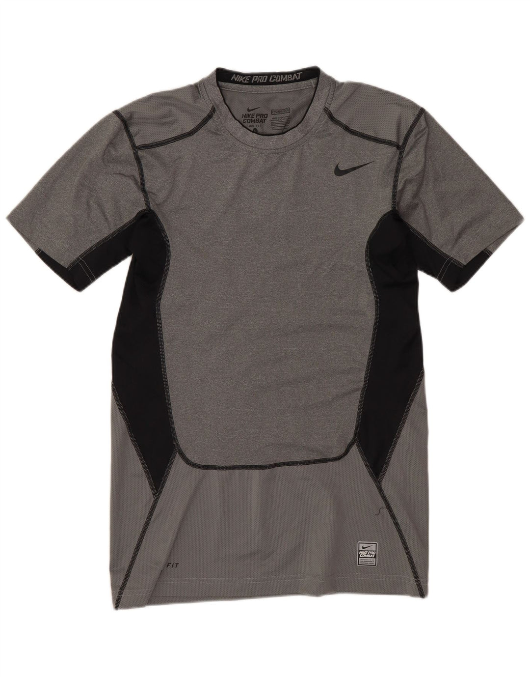 Ανδρικό γραφικό μπλουζάκι Nike Dri Fit Top Large Grey Colourblock