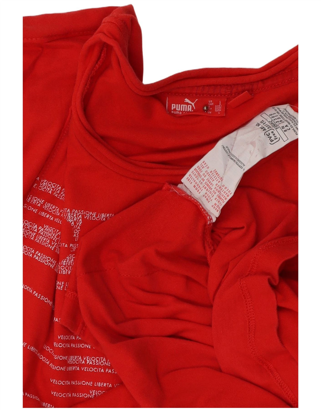 PUMA Ανδρικό μπλουζάκι Ducati Graphic Top μεγάλο κόκκινο βαμβακερό