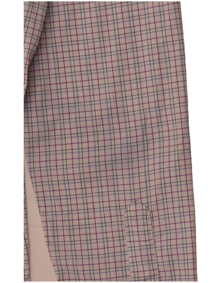 BONOBOS Ανδρικό πουκάμισο Slim Fit Μέγεθος 15 1/2 Medium Pink Check Nylon