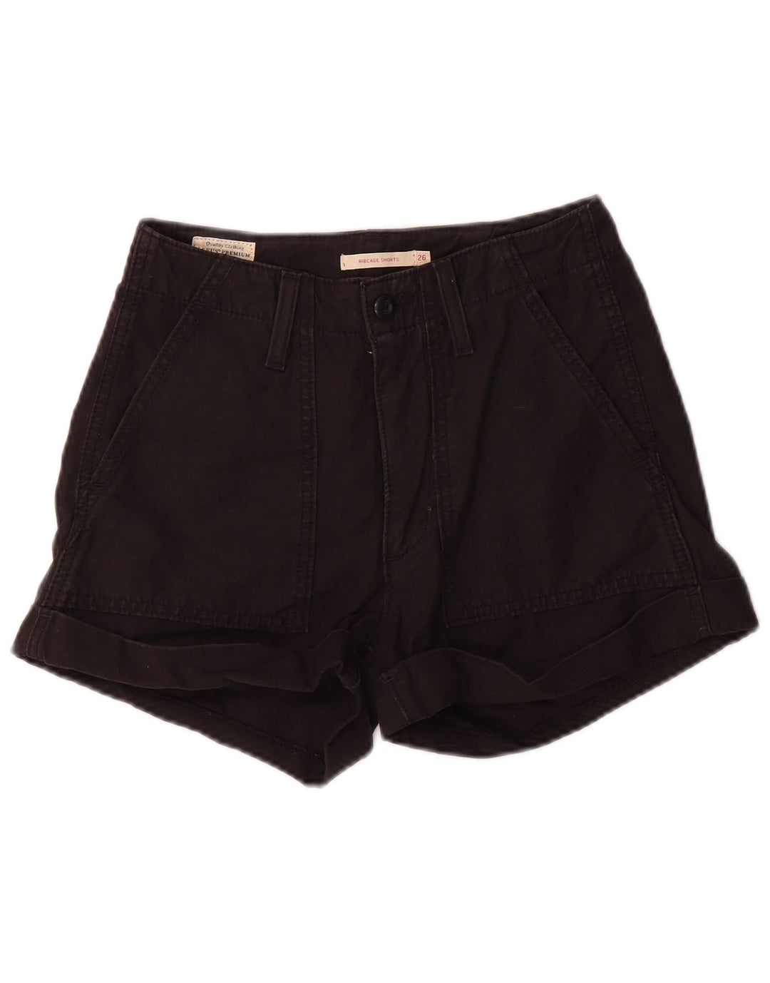 Γυναικείο σορτς chino Levi's Ribcage W26 Μικρό μαύρο βαμβακερό