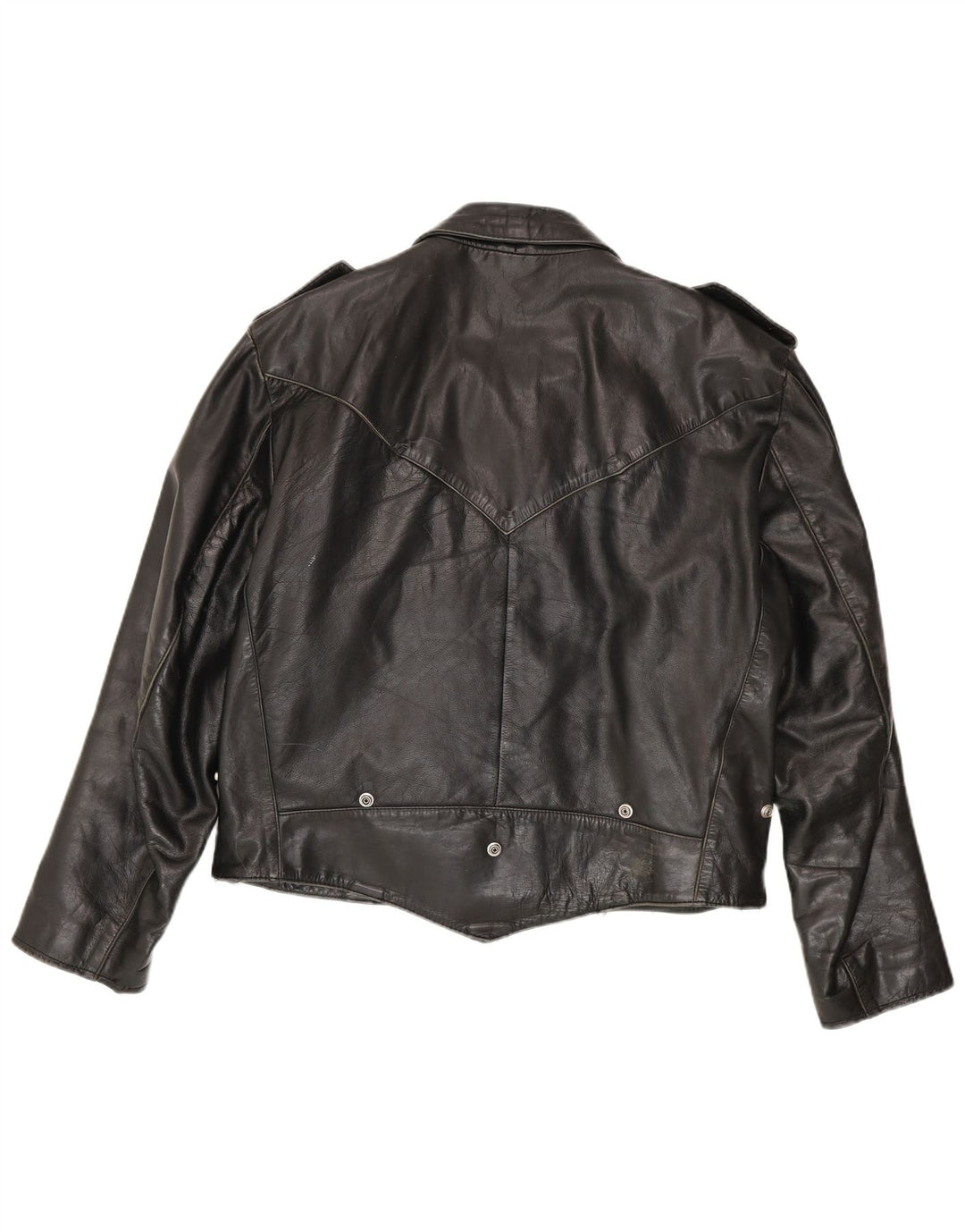 Vintage Ανδρικό Στρατιωτικό Δερμάτινο Μπουφάν UK 42 XL Μαύρο