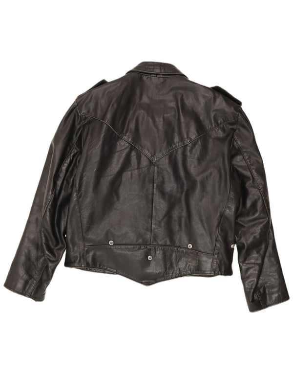 Vintage Ανδρικό Στρατιωτικό Δερμάτινο Μπουφάν UK 42 XL Μαύρο