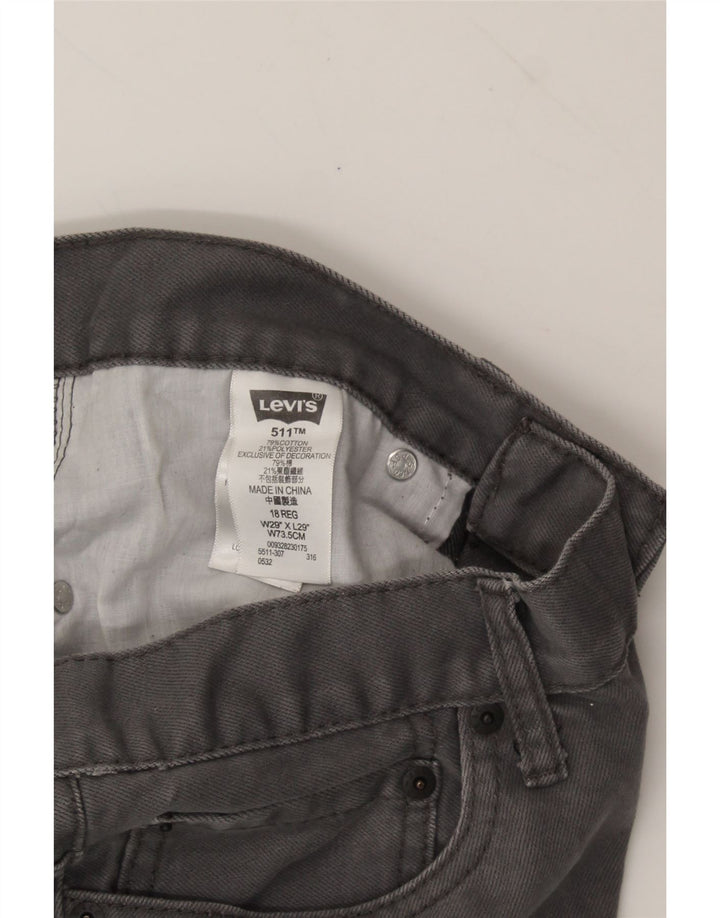 LEVI'S Boys 511 Slim Jeans 15-16 Years W29 L29 Grey Cotton Vintage Levi's and Second-Hand Levi's from Messina Hembry 