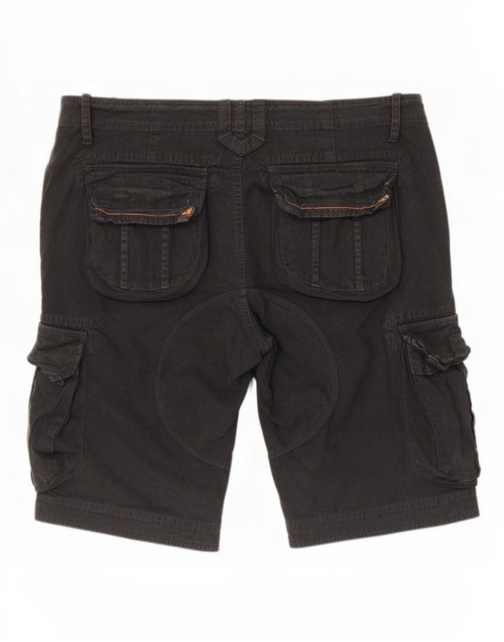 Ανδρικό σορτς Cargo Superdry 2XL W38 Μαύρο βαμβακερό