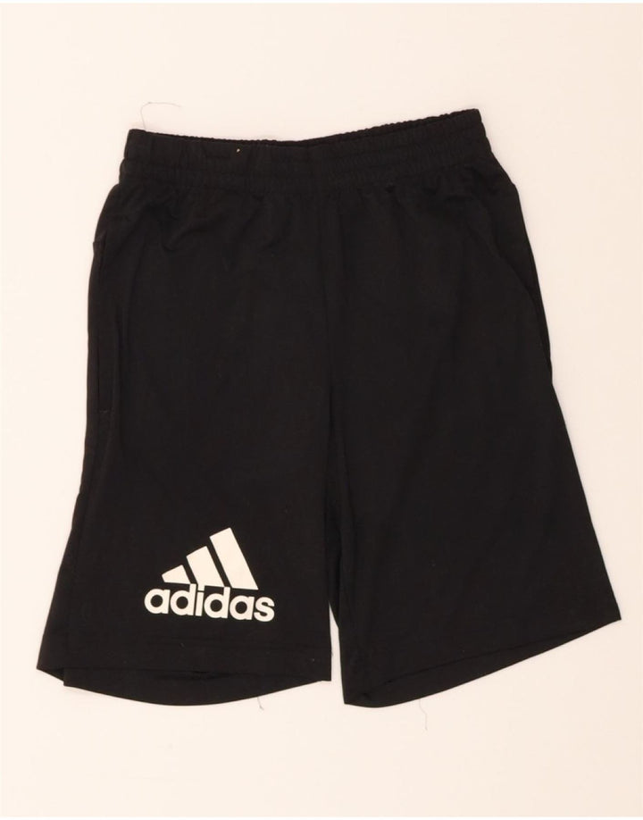 ADIDAS Boys Climalite Sport Shorts 11-12 Years Black Polyester Vintage Adidas and Second-Hand Adidas from Messina Hembry 