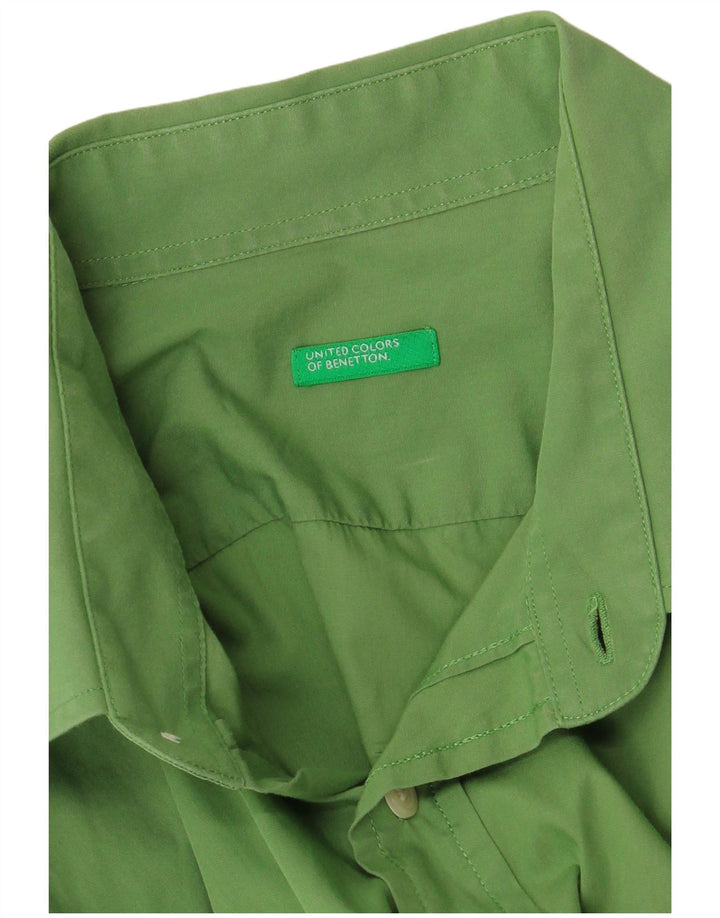 Ανδρικό πουκάμισο Benetton σε μεσαίο πράσινο
