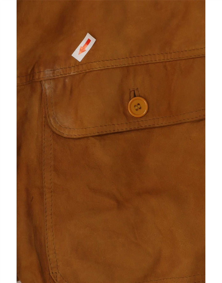 Vintage Ανδρικό Suede Bomber Jacket UK 38 Medium Beige