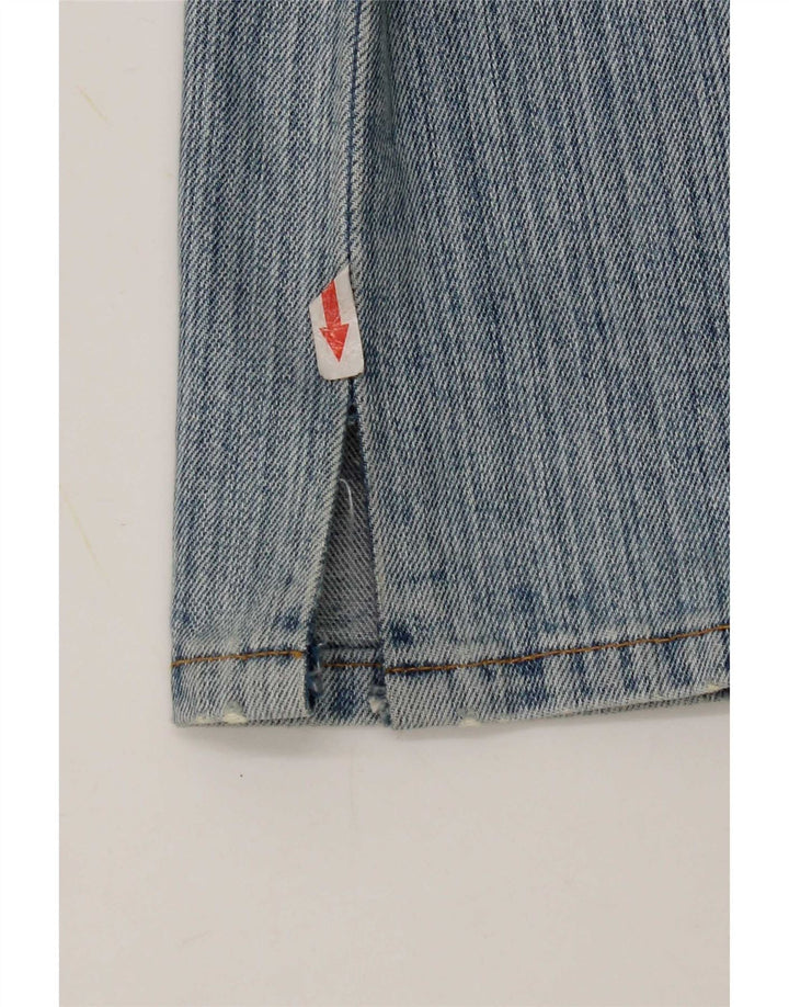 Levi's Womens 595 Straight Jeans W27 L32 Blue Cotton