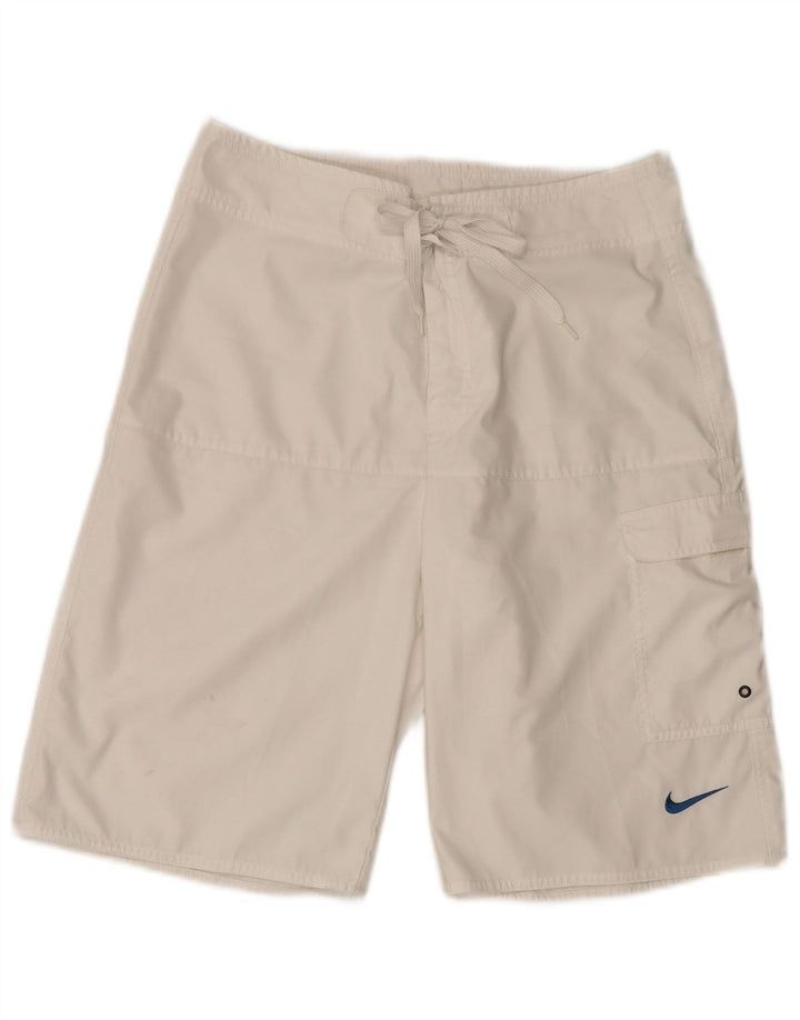Ανδρικό σορτς κολύμβησης Nike μικρό λευκό πολυεστέρα