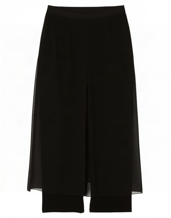 Meri Esca γυναικείο φαρδύ παντελόνι UK 12 Medium W28 L26 μαύρο πολυεστέρα