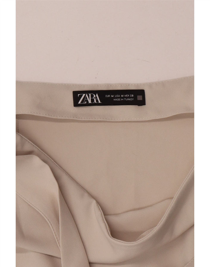 Zara Γυναικεία Skort Mini Φούστα Medium W28 Off White