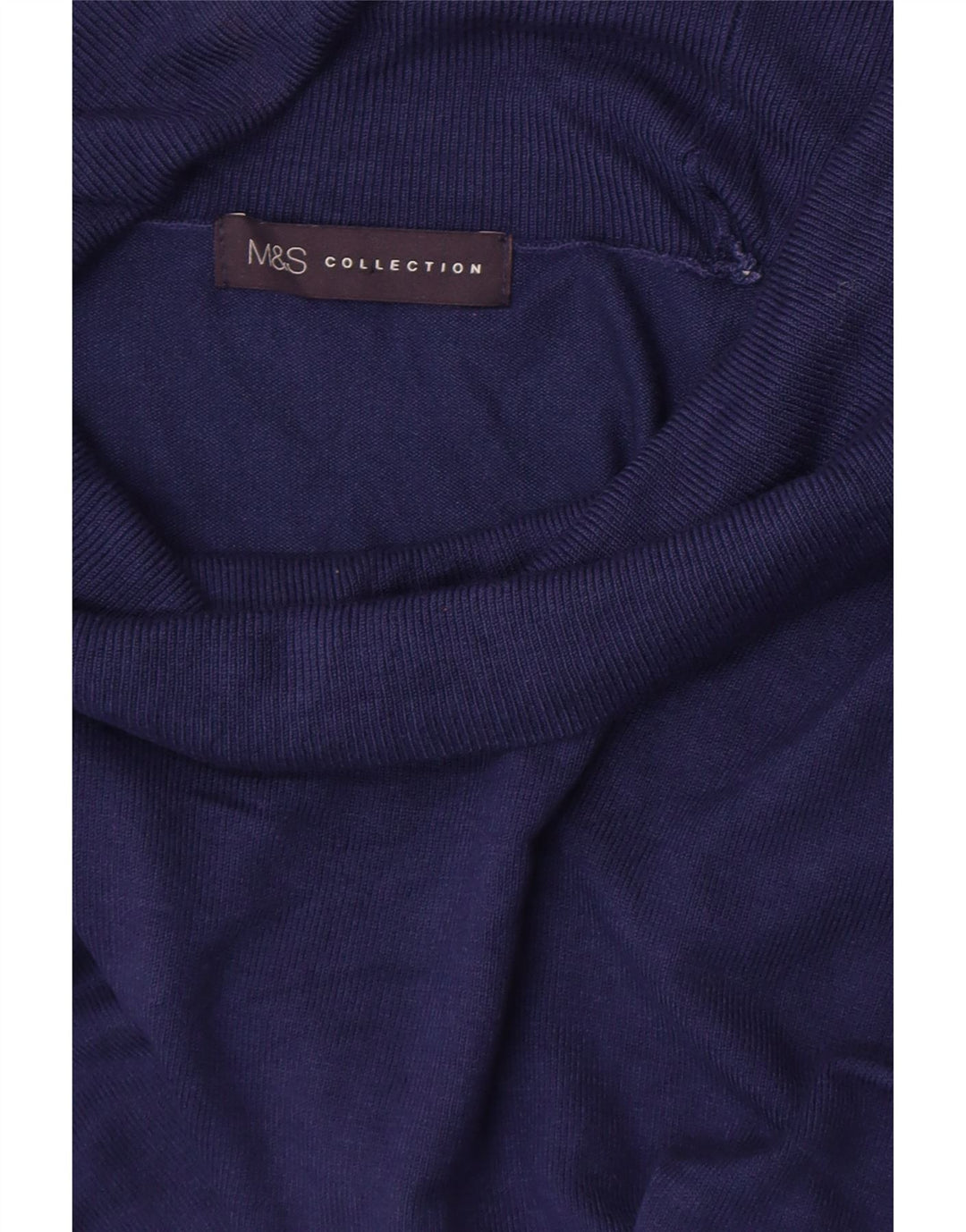 Marks & Spencer Γυναικείο πουλόβερ με ρολό λαιμόκοψη UK 10 Small Navy Blue