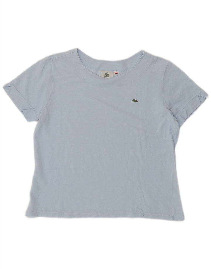 Γυναικείο T-Shirt Lacoste Crop Top Size 42 Μεγάλο Μπλε Βαμβακερό