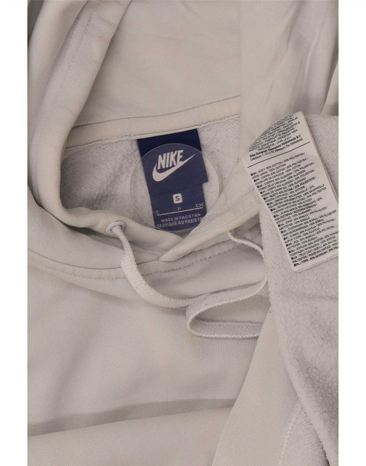 Ανδρικό μπλουζάκι με κουκούλα Nike, μικρό λευκό βαμβακερό