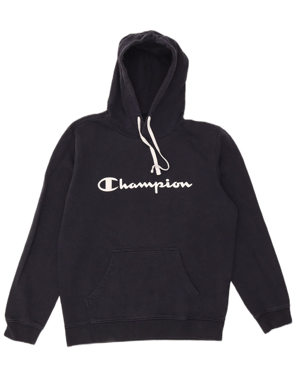 Ανδρικό Champion Graphic Hoodie Jumper Medium Navy Blue Cotton