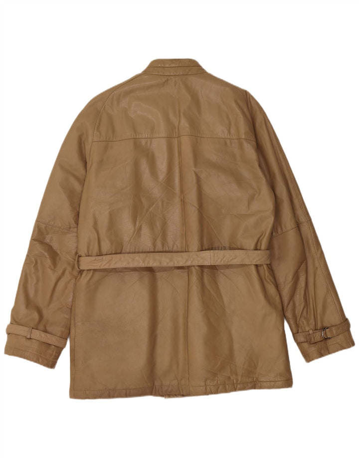 Vintage Ανδρικό Δερμάτινο Μπουφάν IT 48 Medium Beige Leather