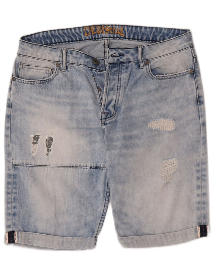 Ανδρικό τζιν σορτς Desigual Distressed W32 Medium Blue