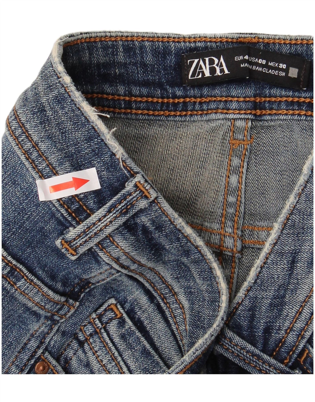 Zara Womens Distressed Skinny Jeans EU 40 Medium W30 L28 Blue