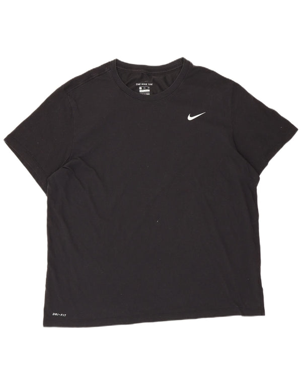 Ανδρικό T-shirt NIKE Dri Fit Top 2XL Μαύρο βαμβακερό