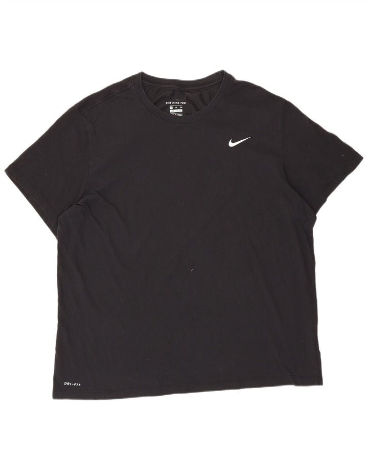 Ανδρικό T-shirt NIKE Dri Fit Top 2XL Μαύρο βαμβακερό