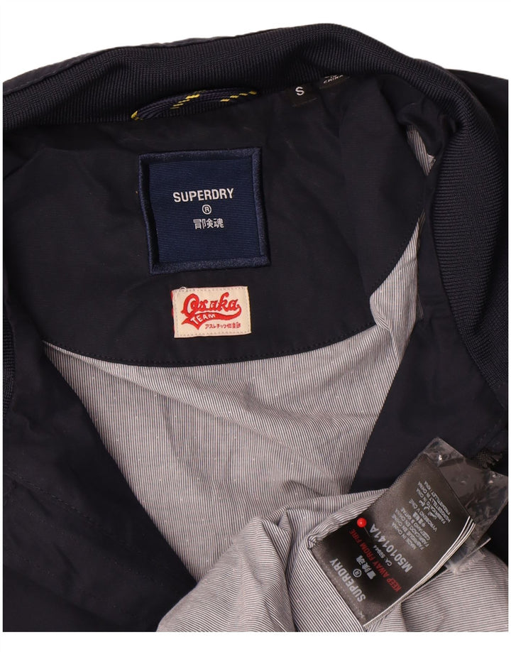 Ανδρικό μπουφάν Superdry Bomber UK 36 Small Navy Blue Cotton
