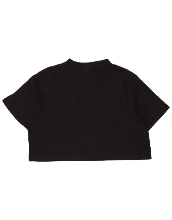 Γυναικείο μπλουζάκι Nike Crop γραφικό τοπ UK 6 XS μαύρο