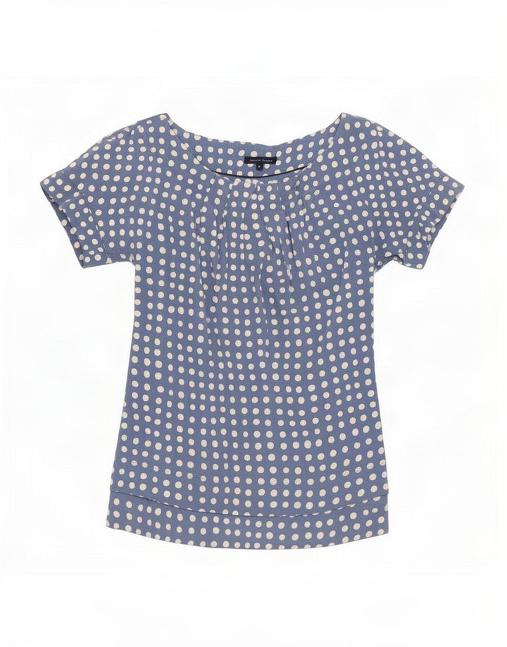 Tommy Hilfiger Γυναικεία Μπλούζα Τοπ US 8 μεσαίου μπλε πουά μετάξι