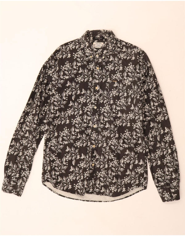 Ανδρικό πουκάμισο SCOTCH & SODA Μεγάλο μαύρο φλοράλ βαμβακερό Χαβάης