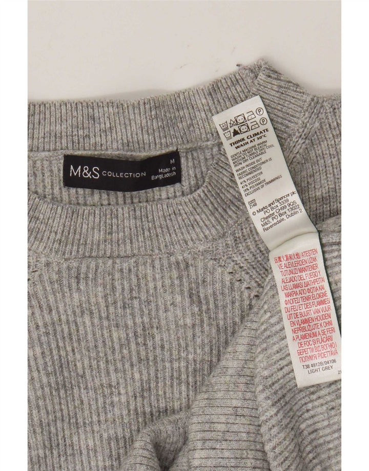 Marks & Spencer Γυναικείο πουλόβερ με λαιμόκοψη UK 12 μεσαίου γκρι